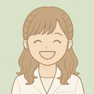 プロフィールの顔イラスト（緑背景）